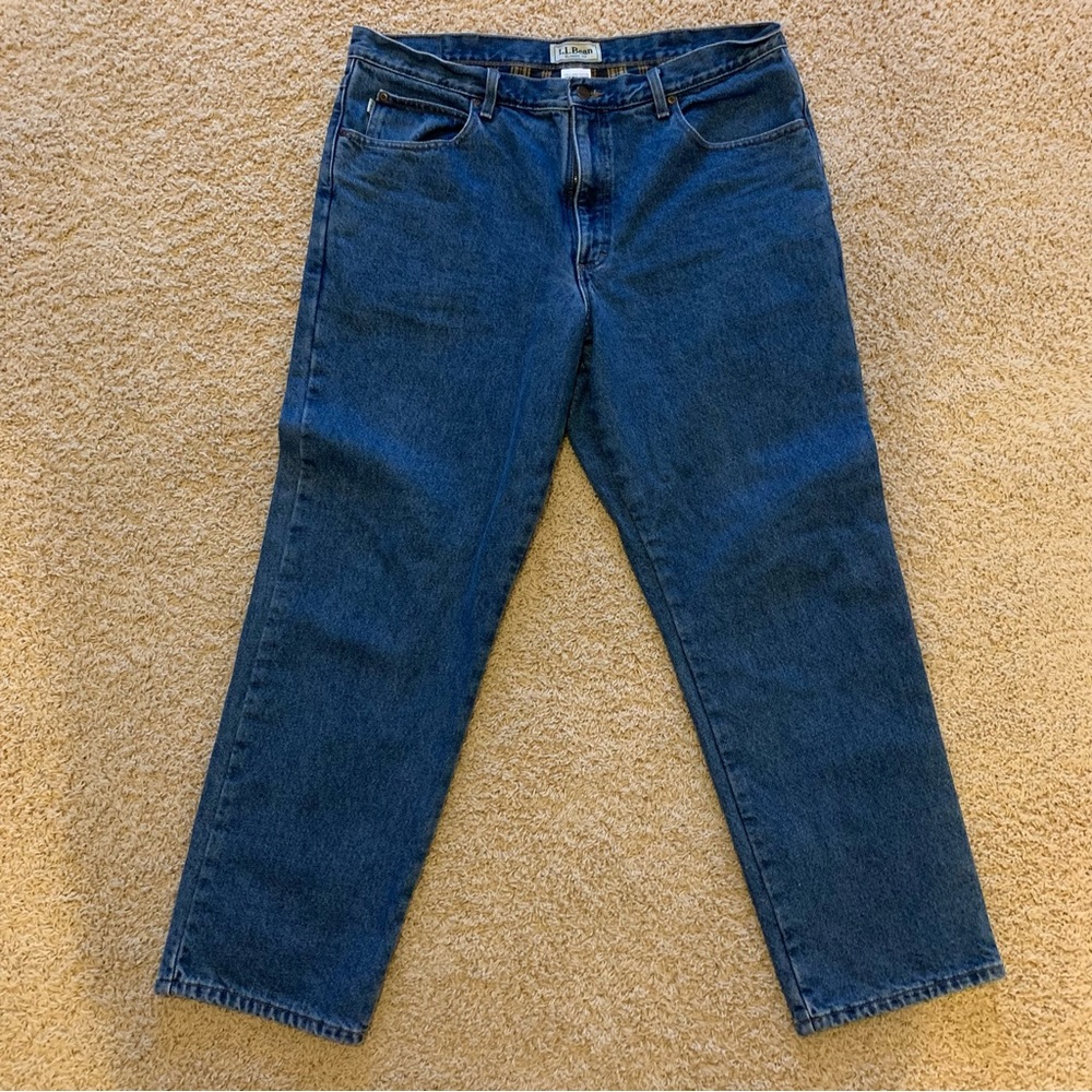 LL Bean men’s flannel jeans